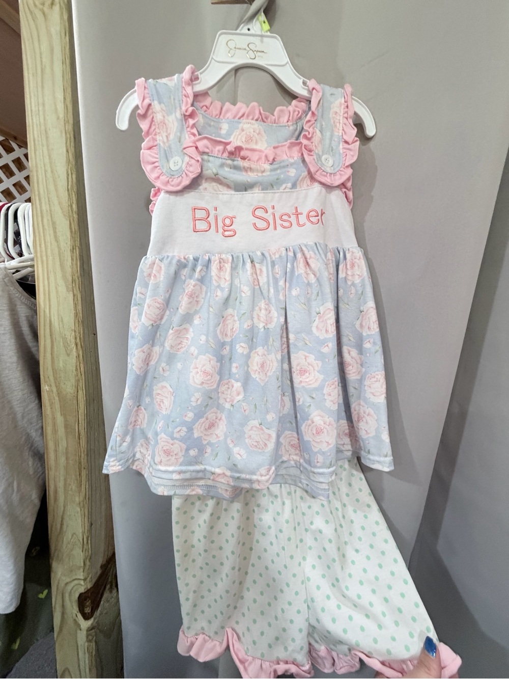 Big Sister & Little Sister Pink Floral Kids Pajama Set - Picture 3 of 6
